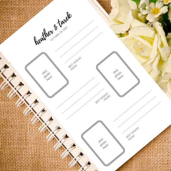 Customizable Wedding or Party Instant Photo Guest Book | Digital Download Printable | Unique Non-Traditional Guest Book Idea