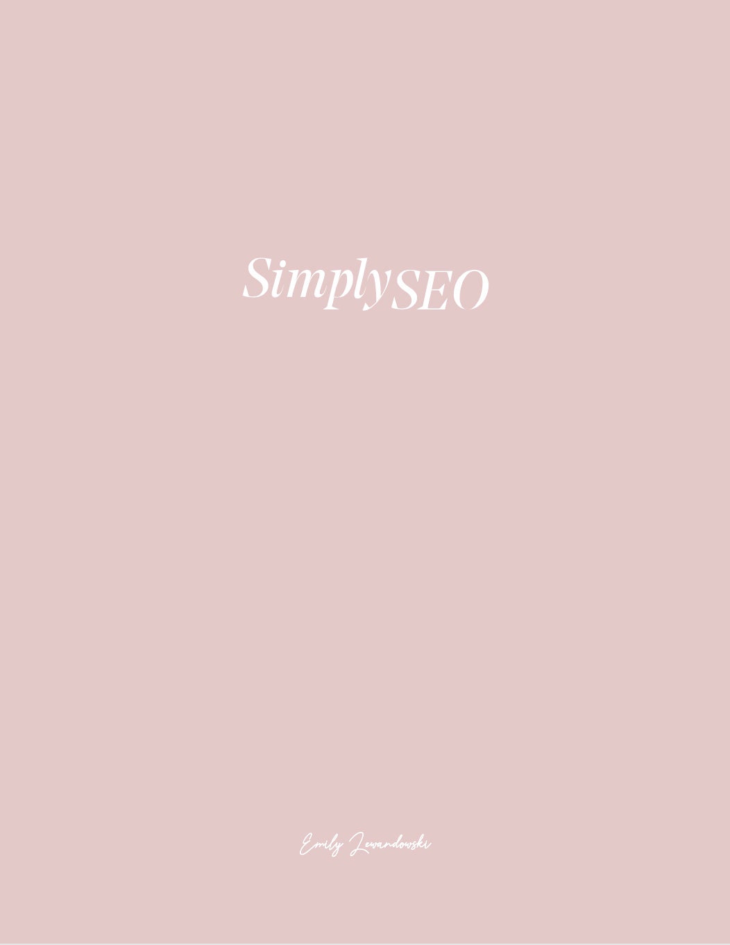 SEO Strategy Planner Simply SEO Ebook - Etsy