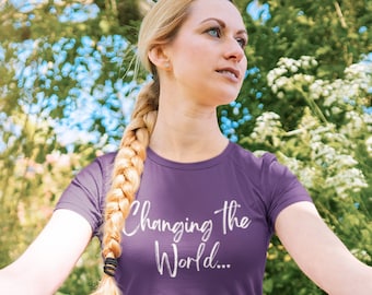 Changing the World One Drop at a Time- Women's Softstyle Tee, Essential Oils Lover Shirt, Essential Oils Mama Tee, Organic Oils Lovers Tee