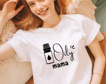 OILY MAMA Unisex Softstyle T-Shirt, Essential Oils Lover Shirt, Organic Oils Lovers Graphic Tee, Essential Oils Mama, Oil Lover Gift