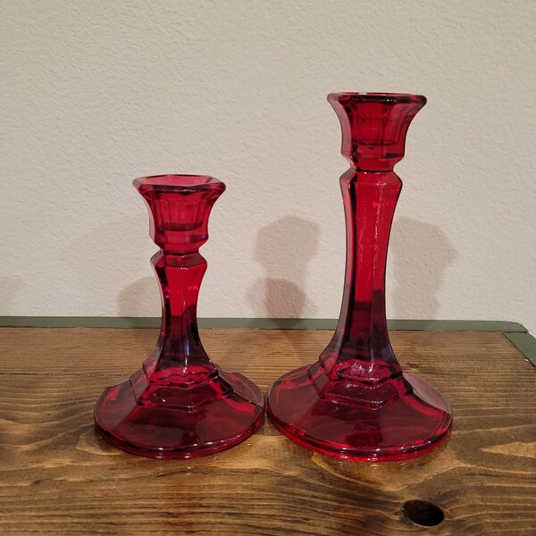 Vintage Glass Candle Holder Etsy