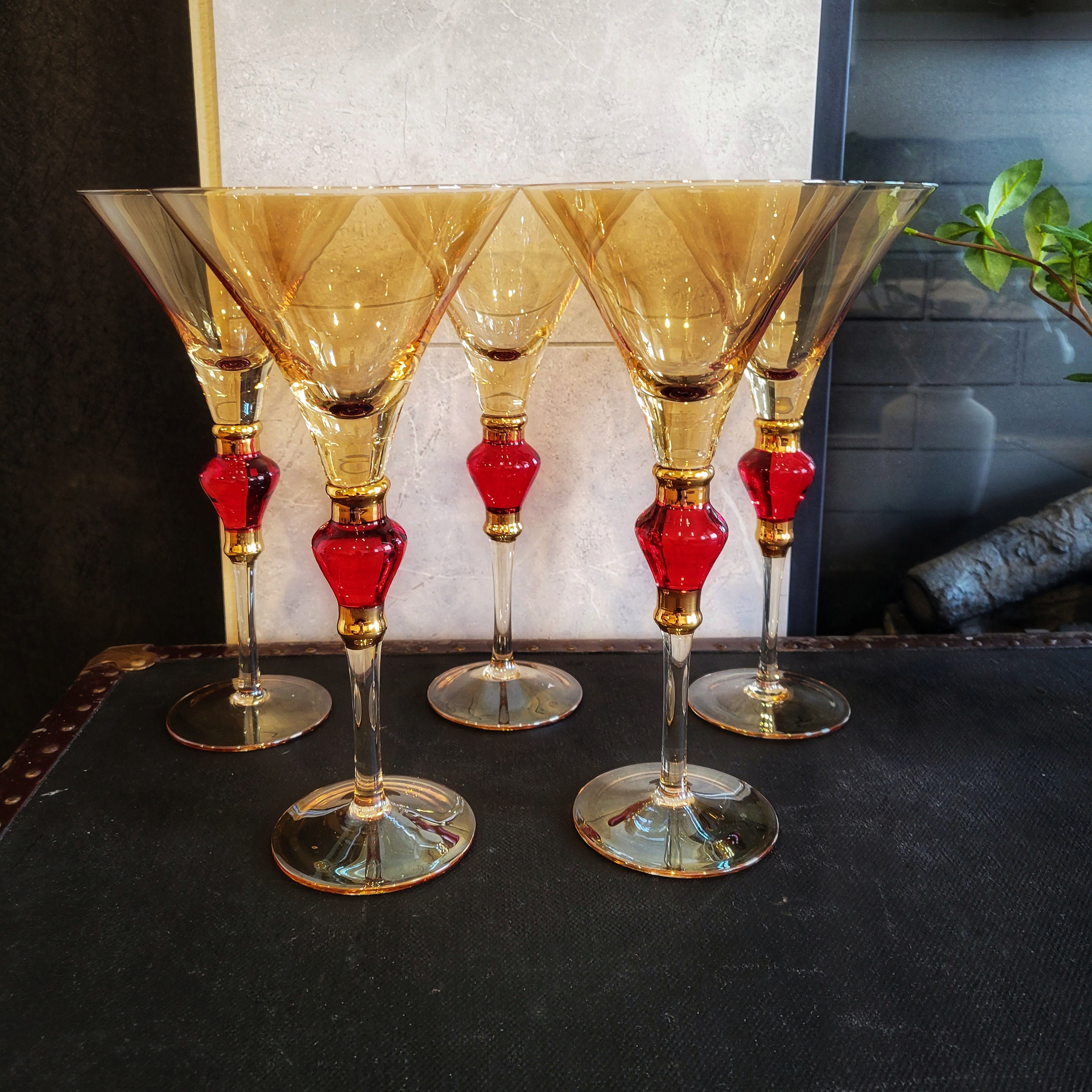 Two Pink Rose Champagne Flutes™ with Swarovski™ Crystals in the