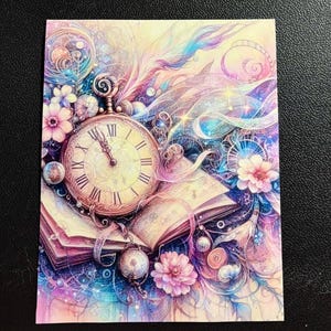 Pastel Pocket Watch Diamond Painting Release Papers: Laminated, Reusable (12 Pack)