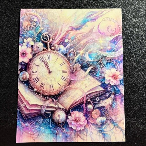 Pastel Pocket Watch Diamond Painting Release Papers: Laminated, Reusable (12 Pack)