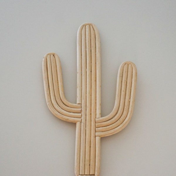 Rattan Cactus Wall Hook