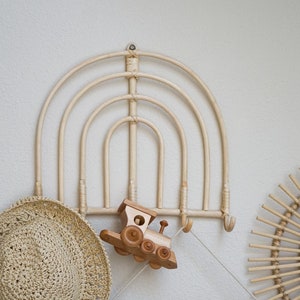 Rattan Rainbow Wall Hanging