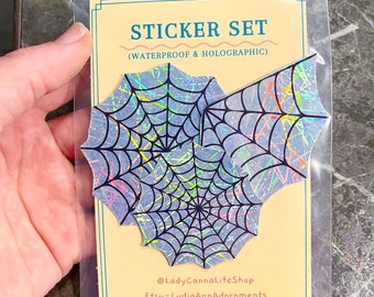 Spider Web Decal Corner Web Decal Spider Decal Halloween - Etsy