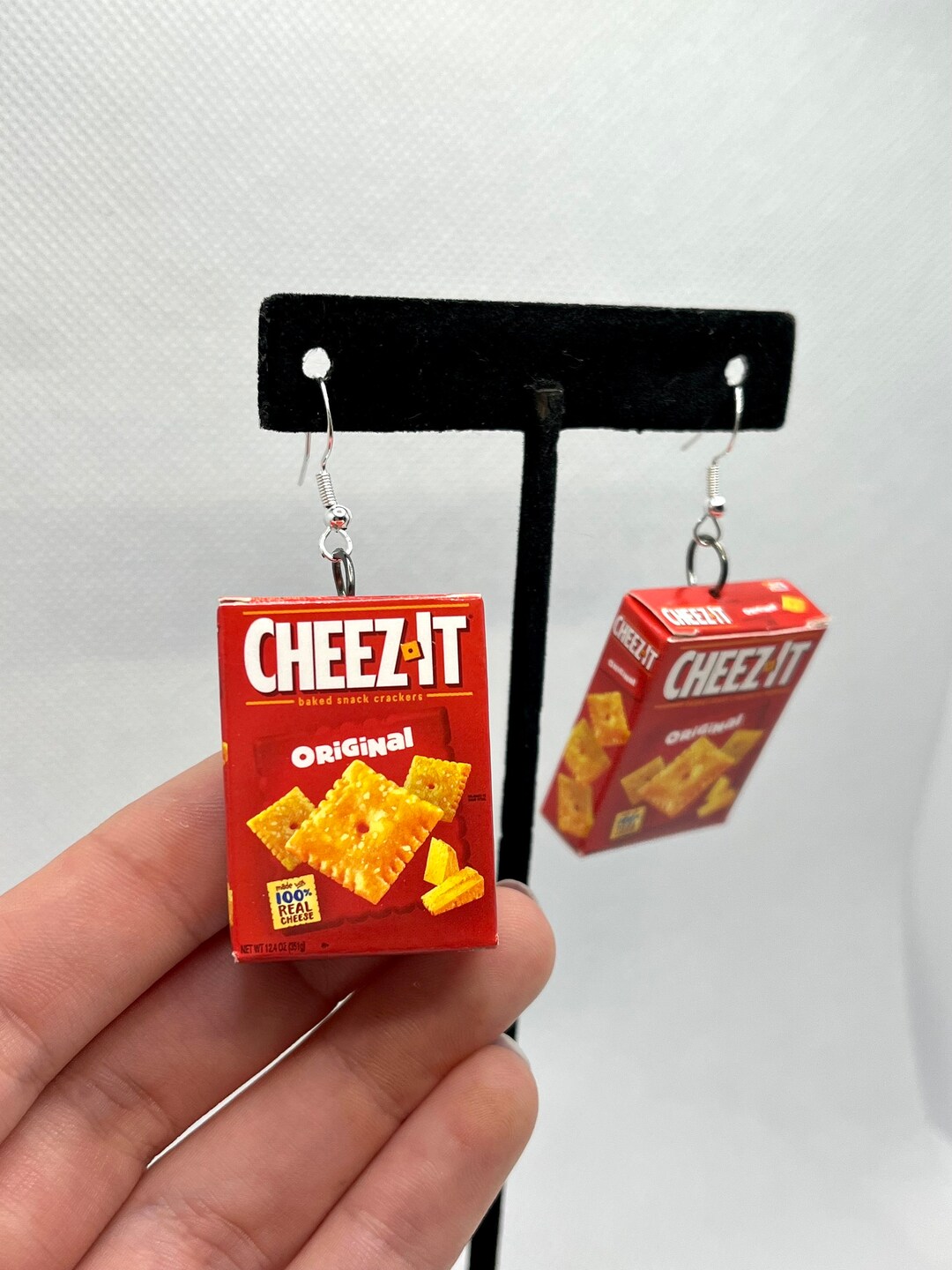 Mini Brands Cheezit Crackers Box Earringscute Foodie Etsy