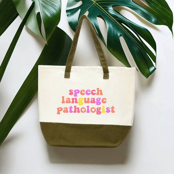 Speech Language Pathologist Tote Bag, Speech Therapy Tote Bag, Speech Therapist Gift, SLP Tote, Speech Therapist Gift,Speech Pathologist Bag