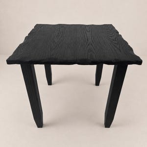 Shou Sugi Ban Dining Table | Square Yakisugi Bistro Table  | Functional Art