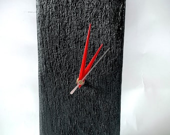 Shou Sugi Ban Wall Clock: Japanese Yakisugi Charred Wood Clock