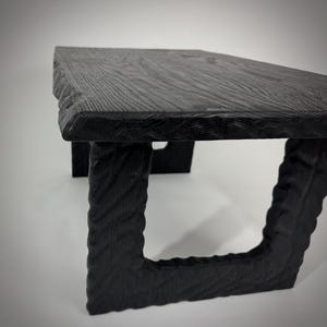 Modern Yakisugi Coffee Table| Japanese Shou Sugi Ban Table | Black Modern Coffee Table | Living Room Table | Wabi Sabi Table