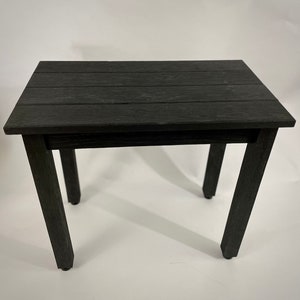 Japanese Yakisugi End Table: Black Oak, Farmhouse Rustic