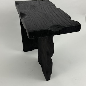 Yakisugi Black Oak Bench: Hand-Sculpted Japanese Table
