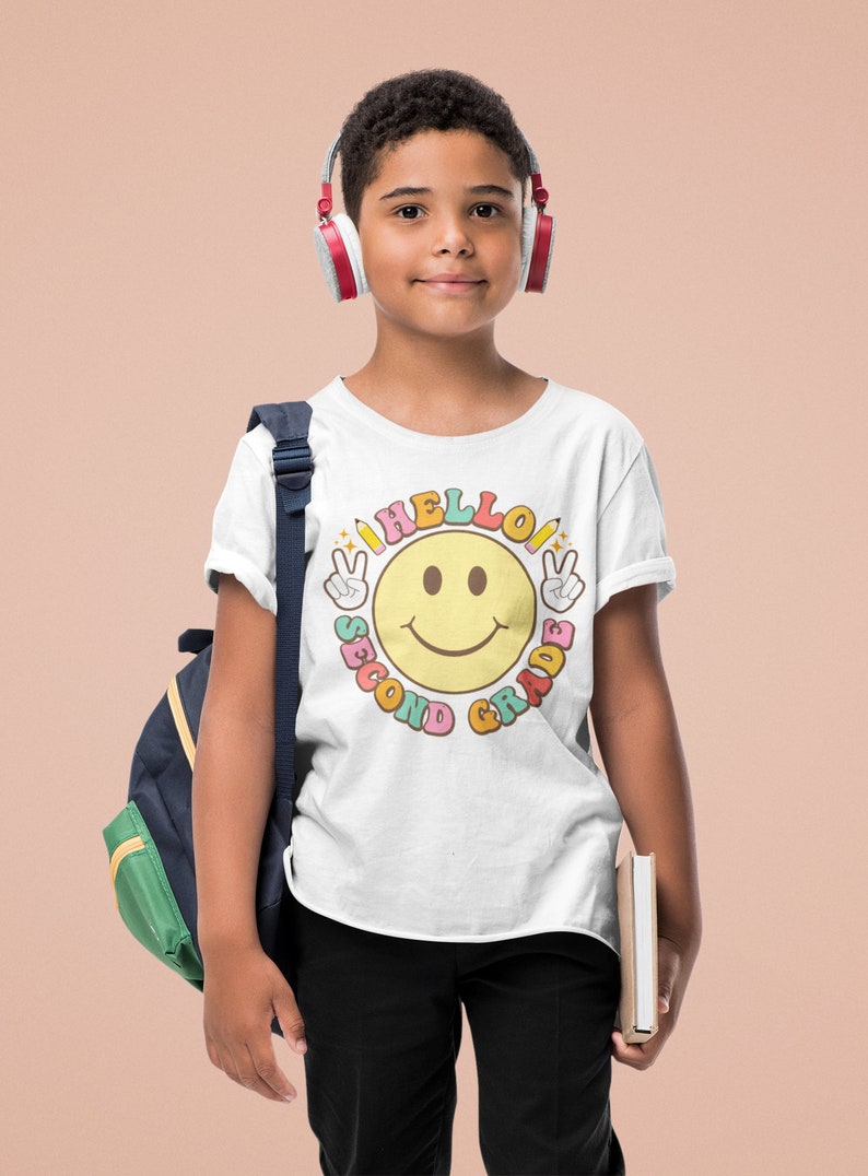 Hello Back to School SVG PDF Smiley Face Retro Smiley - Etsy