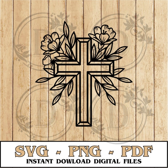 Cross SVG PDF First Communion Instant Digital Download Etsy