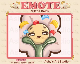CHEER FLOWER EMOTE | Twitch | Youtube | Discord | Emote | Daisy Emote | Flower | Kawaii | Forest Emote | Streamer | Plant Emote | Cute Emote