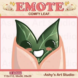 COMFY LEAF EMOTE | Twitch, Youtube, Discord, Emote, Leaf Emote, Streamer, Kingdom, The legend of emotes, plant emote, forest emote