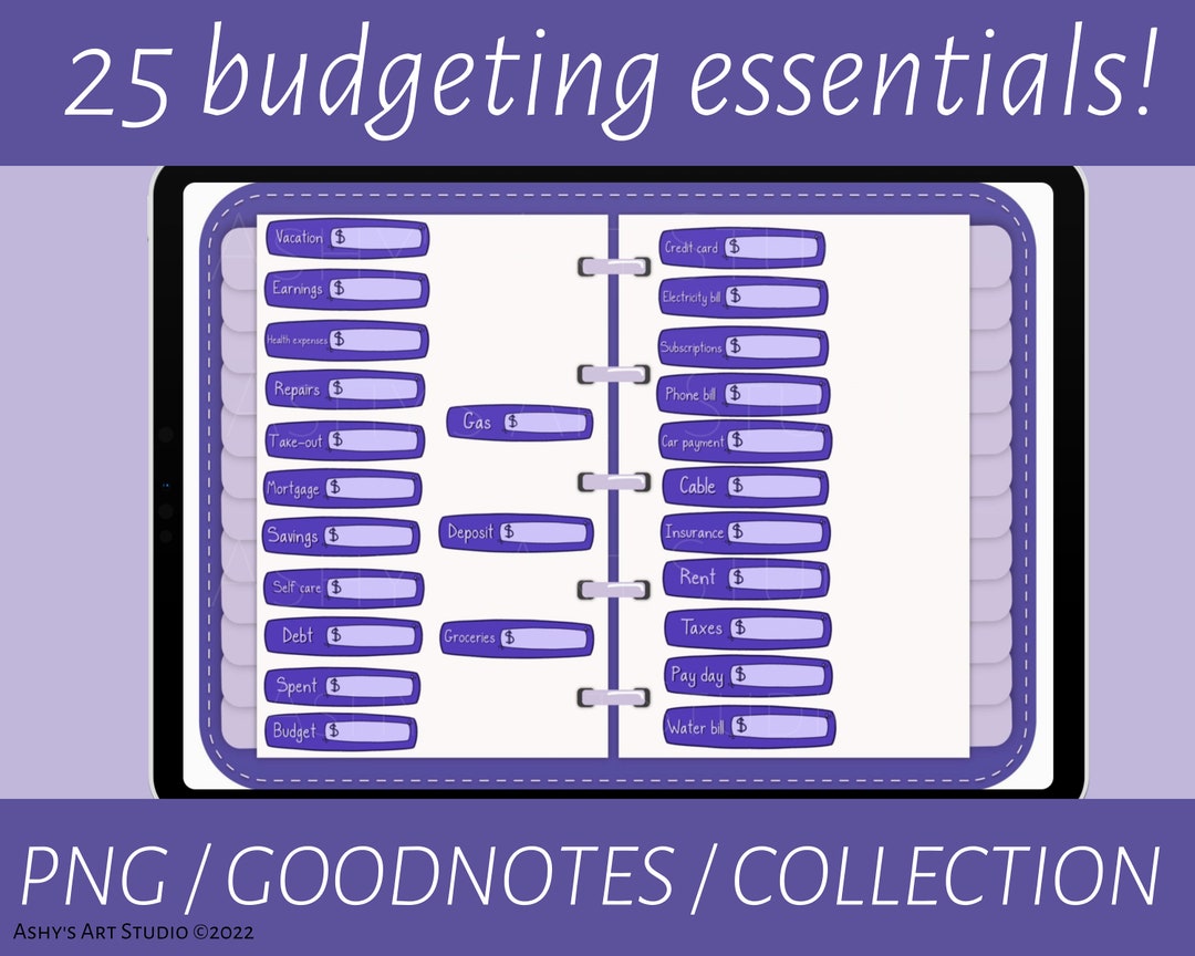 Goodnotes Budget, Goodnotes Stickers, Goodnotes Elements, Digital