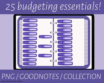 Goodnotes Budget, Goodnotes Stickers, Goodnotes Elements, Digital Stickers, Planner for iPad, iPad Stickers, PNG Stickers, Goodnotes Planner