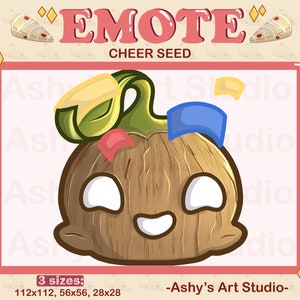 CHEER SEED EMOTE | Twitch, Youtube, Discord, Emote, Seedling Emotes, Emotes, Plant, Sapling emote, forest emotes, leaf emotes