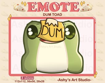 DUM TOAD-EMOTE | Twitch | Youtube | Discord | Emote | Padda-emote | Groda | Kawaii | Streamer | Söt emote | streamingresurser