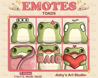 PADDA-EMOTES | Twitch | Youtube | Discord | Emote | Padda-emote | Groda | Kawaii | Streamer | Emotes-paket | Raid-emote