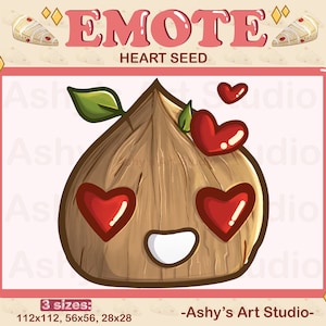 HEART SEED EMOTE | Twitch, Youtube, Discord, Emote, Seedling Emotes, Emotes, Plant, Love emote, forest emotes, leaf emotes