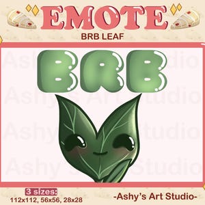 BRB LEAF EMOTE | Twitch, Youtube, Discord, Emote, Leaf Emote, Streamer, Kingdom, The legend of emotes, plant emote, forest emote
