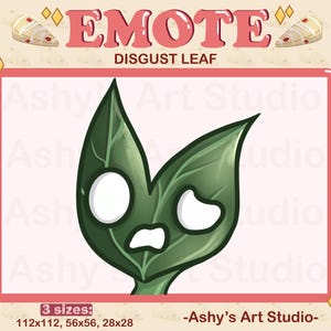 DISGUST LEAF EMOTE | Twitch, Youtube, Discord, Emote, Leaf Emote, Streamer, Kingdom, The legend of emotes, plant emote, forest emote