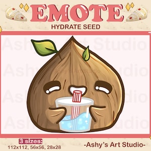 HYDRATE SEED EMOTE | Twitch, Youtube, Discord, Emote, Seedling Emotes, Emotes, Plant, Sapling emote, forest emotes, leaf emotes