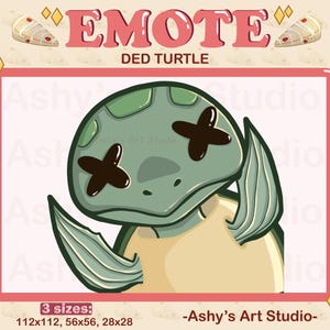 DED TURTLE EMOTE | Twitch | Youtube | Discord | Emote | Turtle Emote | Turtle | Kawaii | Cute Emote | Streamer | Emotes | Single Emote