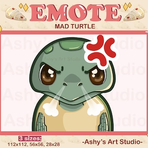 MAD TURTLE EMOTE | Twitch | Youtube | Discord | Emote | Turtle Emote | Turtle | Kawaii | Cute Emote | Streamer | Emotes | Single Emote