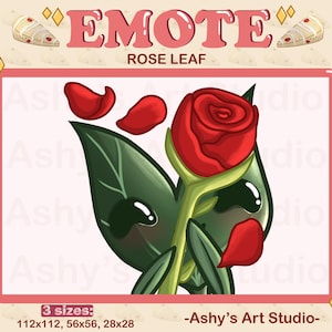 ROSE LEAF EMOTE | Twitch, Youtube, Discord, Emote, Leaf Emote, Streamer, Kingdom, The legend of emotes, plant emote, forest emote
