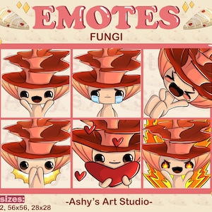 MUSHROOM EMOTES | Twitch | Youtube | Discord | Emote | Cute Mushroom Emote | Mushroom Emote | Fungi Emote | Kawaii Emotes Bundle |