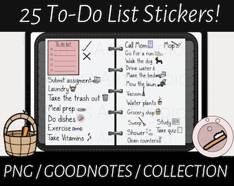 Goodnotes To Do List, GoodNotes Stickers, GoodNotes elements, iPad Stickers, GoodNotes journal, Planner stickers, Goodnotes icons