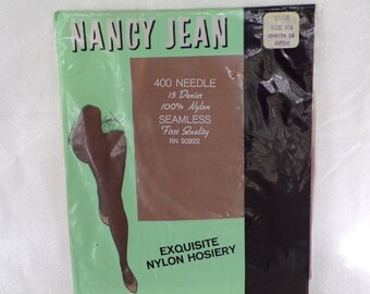 Vintage nylon lårhöga strumpor sömlösa