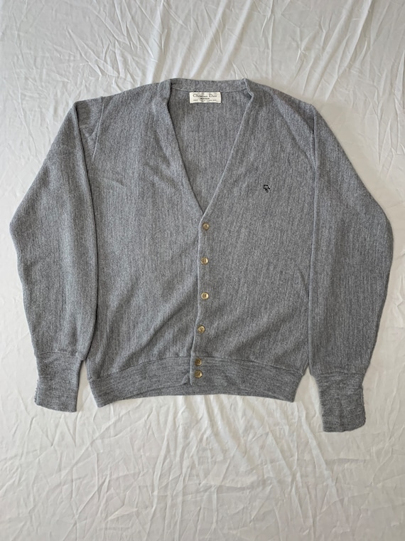 RARE Vintage Christian Dior Gray Sweater Designer