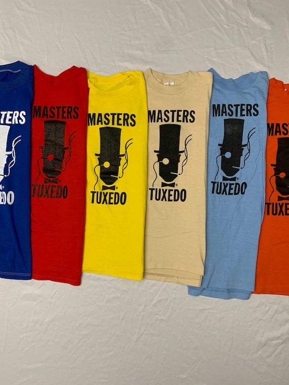 Lot of 6 Vintage 1980s Masters Tuxedo T-Shirts