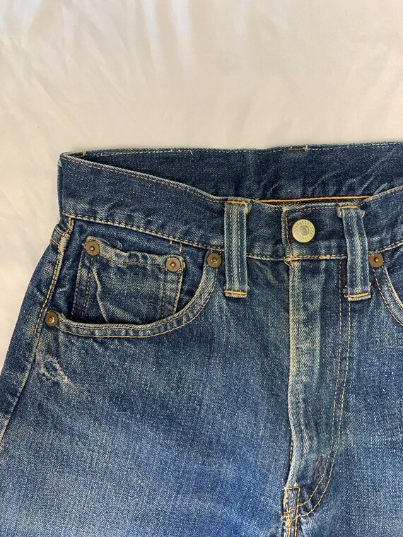 RARE Vintage 1940s 50s Selvedge Levi’s Gripper Zi… - image 5