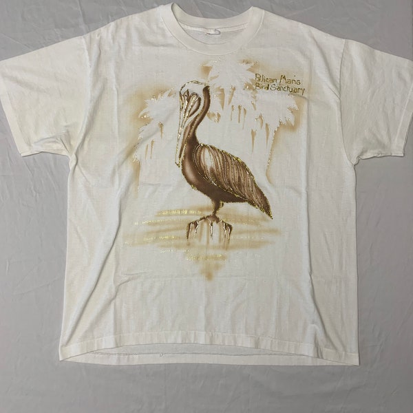 Vintage 1990s Pelican Man’s Bird Sanctuary T-Shirt