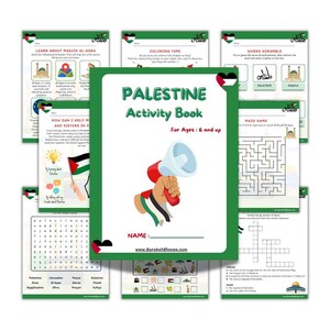 Printable Palestine Activity Book | Islamic Activities for Kids | Palestinian Culture | Al Masjid Al Aqsa | Muslim Kid | Islamic Educational
