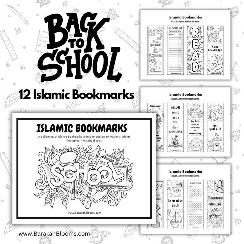 Printable Islamic Bookmarks Muslim Students Islamic Activities Islamic ...