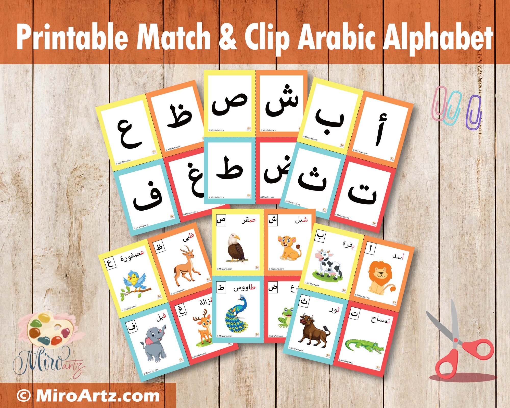 Arabic Alphabet Flash Cards Printable