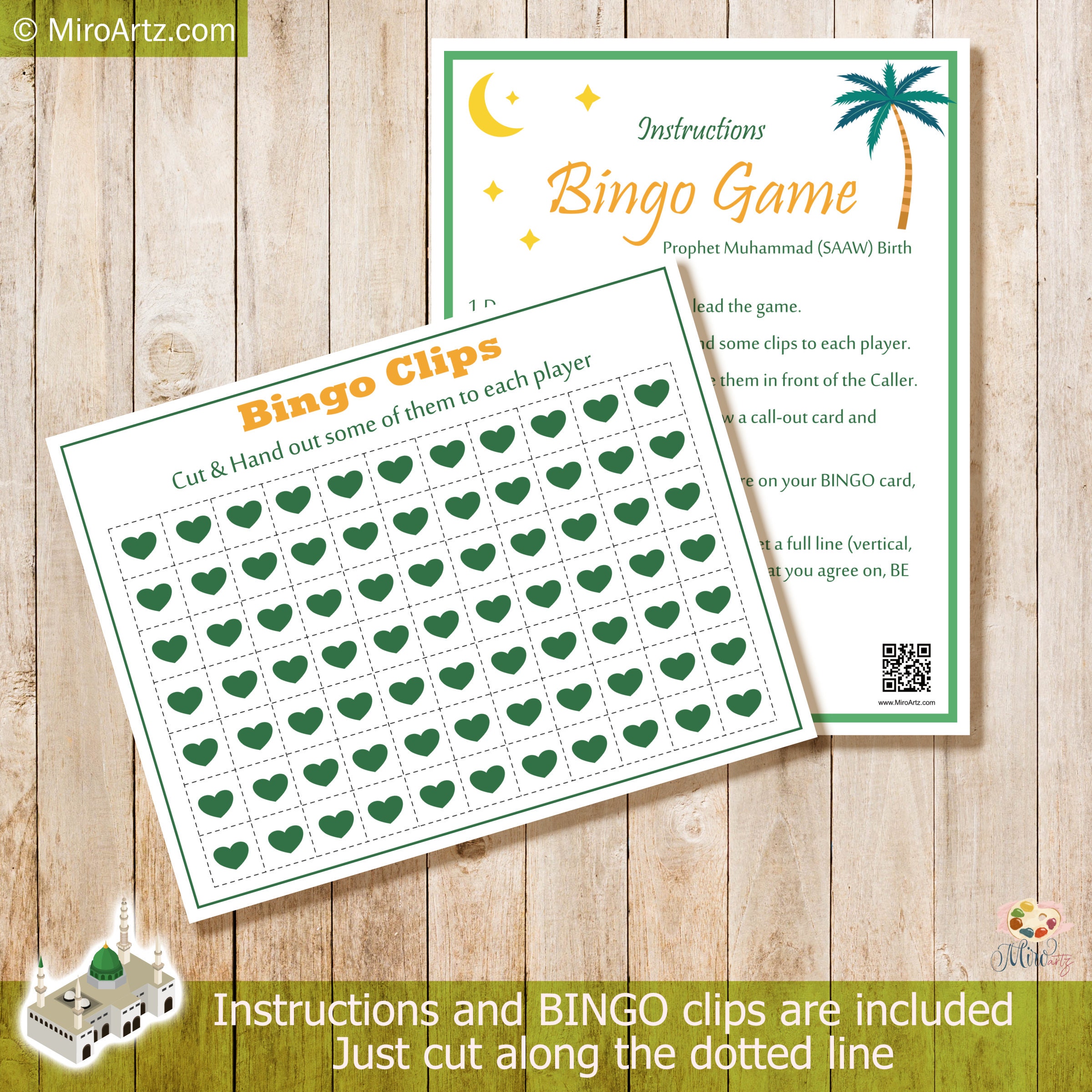 Printable Islamic BINGO Game Islamic Educational Game Etsy