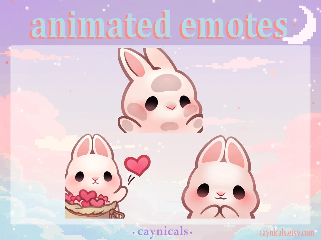 ANIMATED BUNNY EMOTES (3) | Twitch | Discord | Youtube | Kick ...