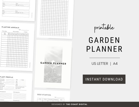 Garden Printable Planner Garden Planner Minimal Printable - Etsy