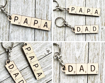 Father's Keychain, Birthday, or just because, Custom Father's day Keychain, Engraved Keychain, Personalised Keychain, Dad keychain
