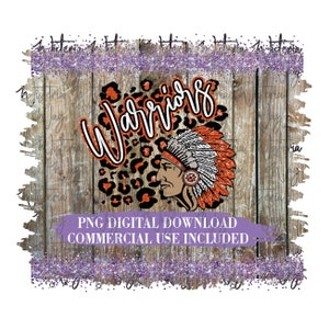 Warriors Orange Faux PNG DTF DTG
