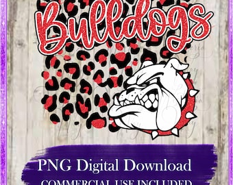Bulldogs PNG, Negro y Rojo, Deportes Escolares, Fútbol, Béisbol, Sublimación, Impresión DtG